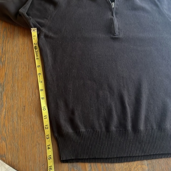 MERONA Cashmere Blend Quarter Zip Sweater Dark Brown Long Sleeves Size Small - Picture 7 of 12